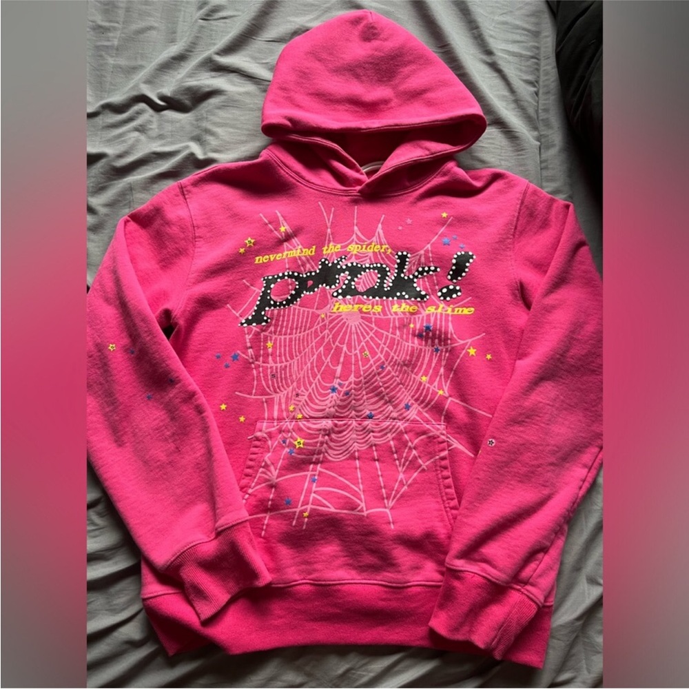 Sp5der “P*NK* Hoodie Pink